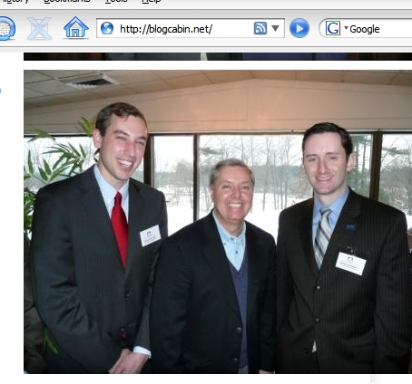 Sen. Lindsay Graham (R-SC) with Log Cabinettes